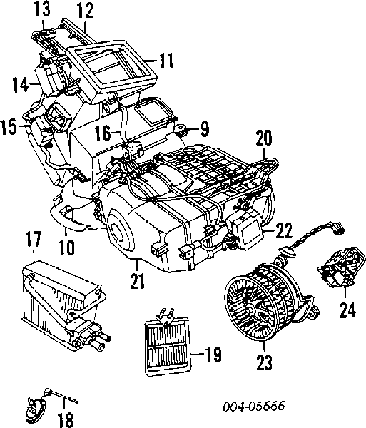 Evaporador, aire acondicionado K04797129 Fiat/Alfa/Lancia