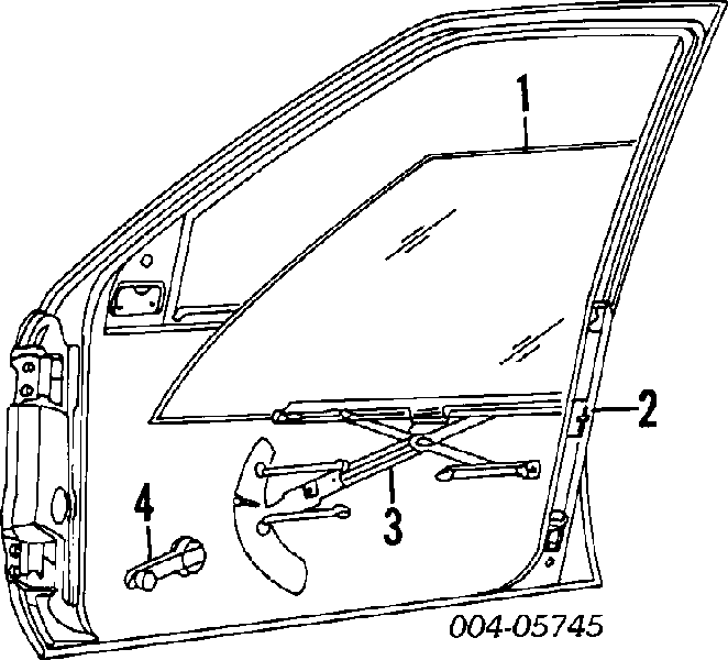 4798378AB Chrysler mecanismo de elevalunas, puerta delantera derecha