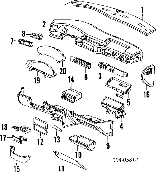 K04746676 Fiat/Alfa/Lancia cerradura de guantera