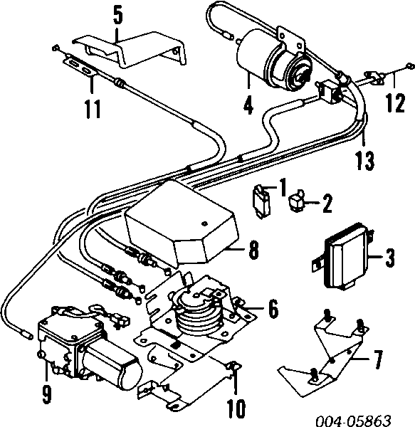 MB627895 Chrysler relé, faro antiniebla