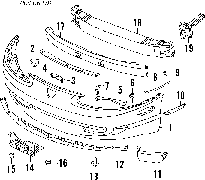 Clips de fijación de pasaruedas de aleta delantera 90505SL0003 Honda