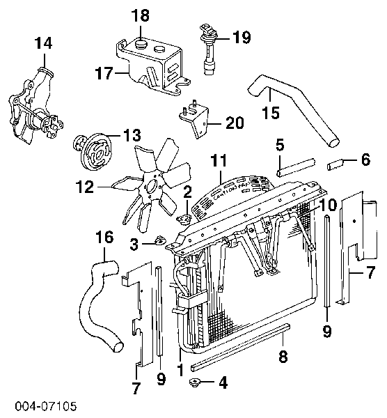 Radiador refrigeración del motor K52079598AB Fiat/Alfa/Lancia