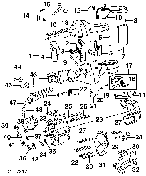 Evaporador, aire acondicionado K04734127 Fiat/Alfa/Lancia