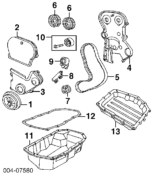 4694228 Chrysler rodillo intermedio de correa dentada