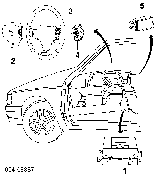 Anillo de AIRBAG para Jeep Grand Cherokee 
