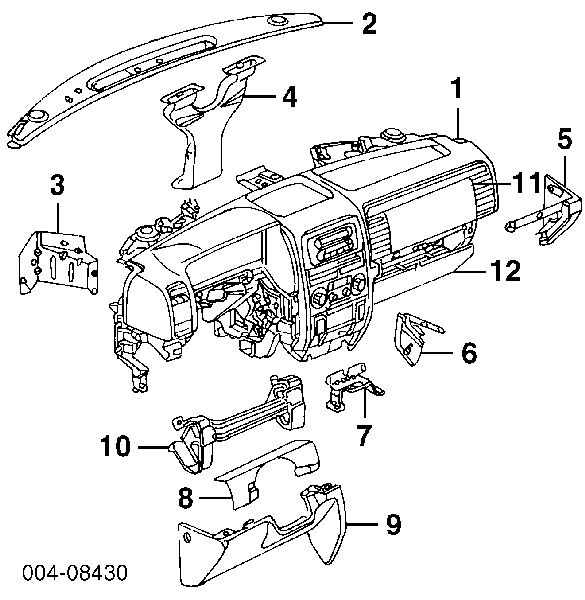 Panel frontal interior salpicadero Jeep Grand Cherokee 