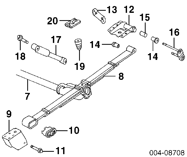 4684795 Chrysler Ballestas de suspensión trasera