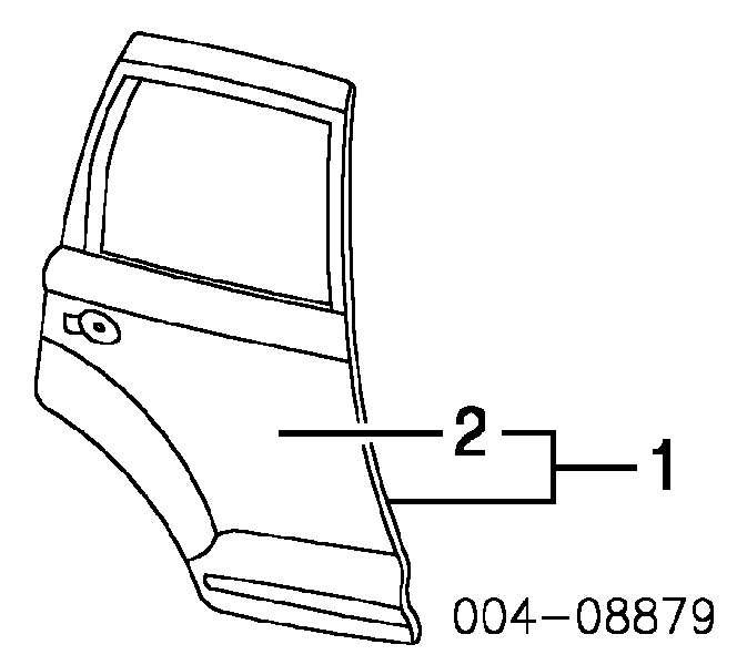 5015897AA Chrysler puerta trasera izquierda