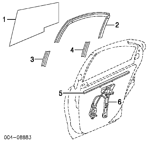 5017813AC Chrysler mecanismo de elevalunas, puerta trasera izquierda