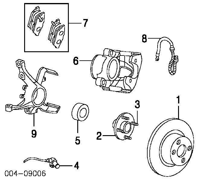 Muñón del eje, soporte de rueda, delantero derecho para Chrysler PT Cruiser 