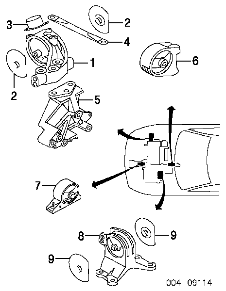 AWSMI1242 Tenacity soporte de motor trasero