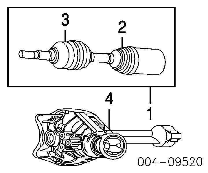 Fuelle, árbol de transmisión delantero interior K05066024AA Fiat/Alfa/Lancia