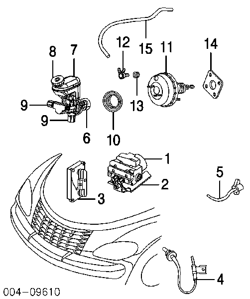 5273333AE Chrysler sensor abs delantero izquierdo