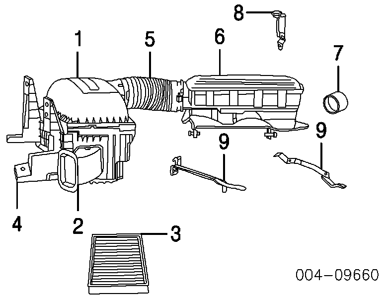 53032404AA Chrysler Filtro de aire de motor