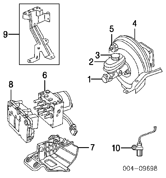 Sensor ABS trasero derecho K04721042AB Fiat/Alfa/Lancia