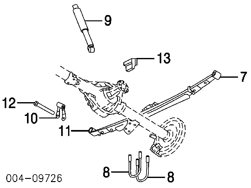 52113141AE Chrysler ballesta trasera