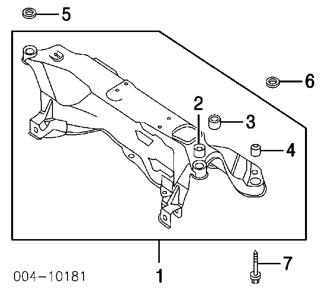 MR244103 Chrysler bloqueo silencioso (almohada De La Viga Delantera (Bastidor Auxiliar))