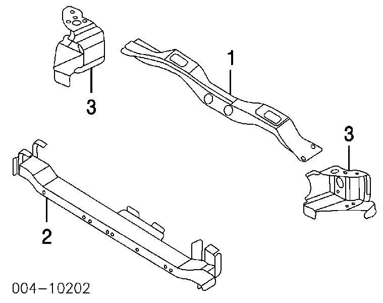 Soporte de radiador superior (panel de montaje para foco) para Chrysler Voyager (RG, RS)