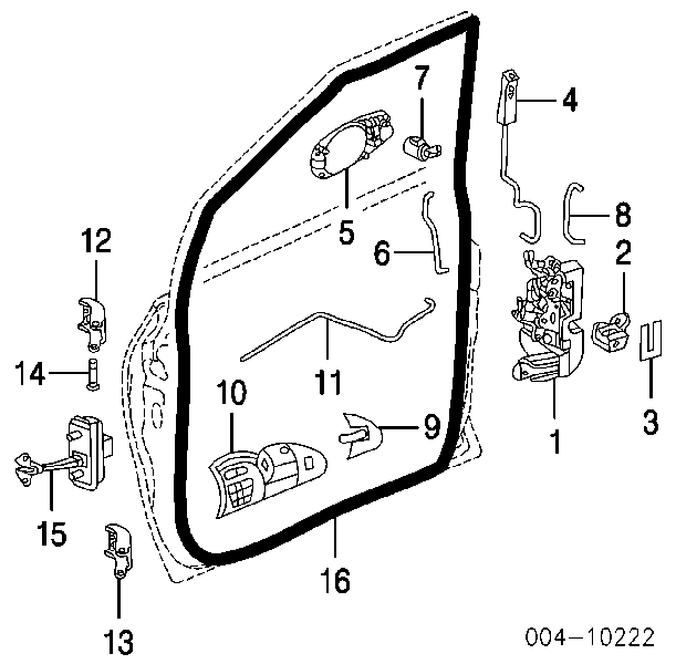 Tirador de puerta exterior delantero izquierda para Chrysler Voyager (RG, RS)