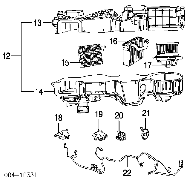Motor de ventilador habitáculo para Chrysler Sebring (JR)