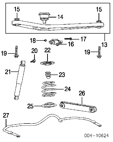 Rótula,Suspensión de eje trasero, superior para Jeep Liberty/Cherokee 