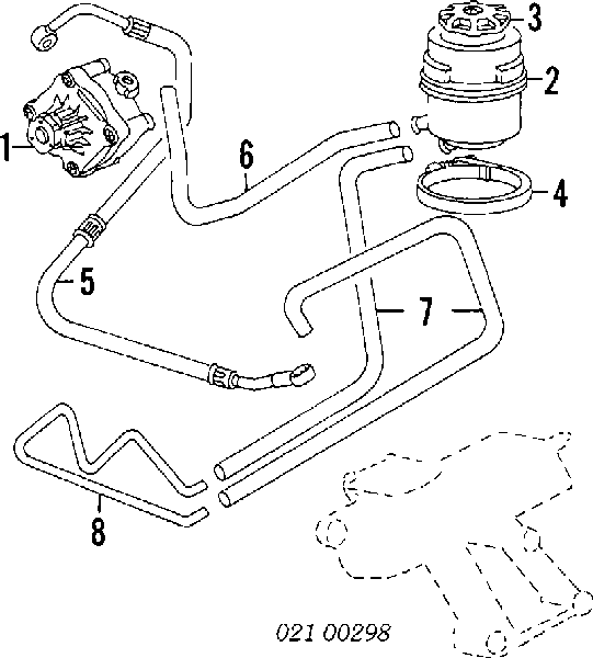 Depósito de bomba de dirección hidráulica para Alfa Romeo 155 (167)
