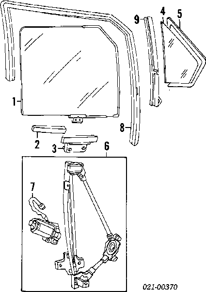 Mecanismo alzacristales, puerta trasera izquierda Alfa Romeo 164 (164)