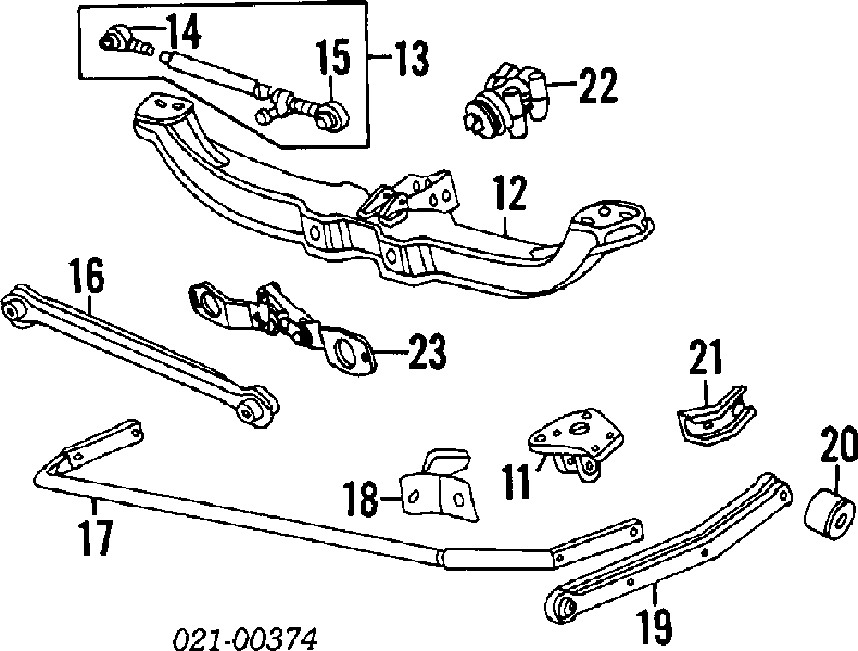 Barra oscilante, suspensión de ruedas, eje trasero para Lancia Thema (834)