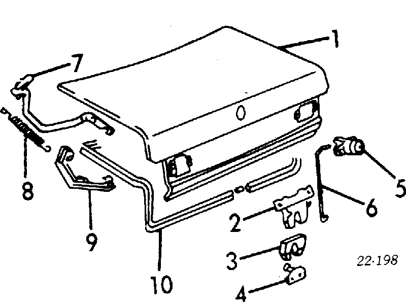 Tapa de maletero para Audi 100 C3 44, 44Q