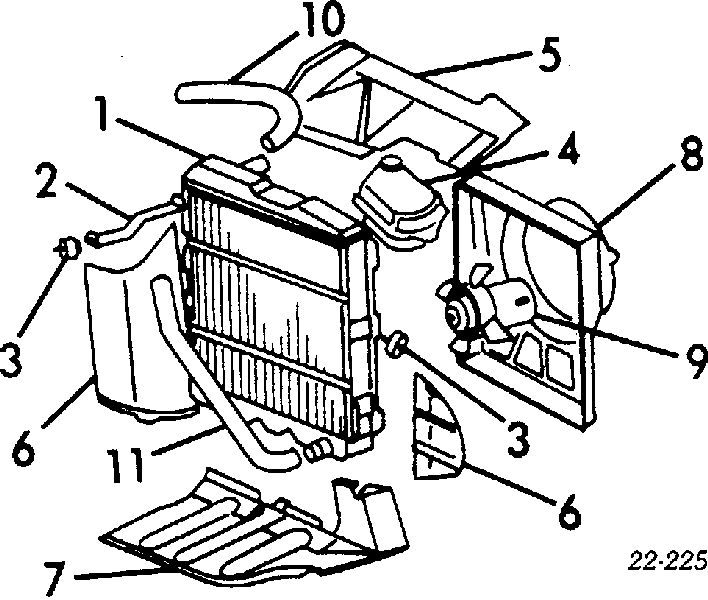 Soporte del radiador inferior 431121273 VAG/Audi