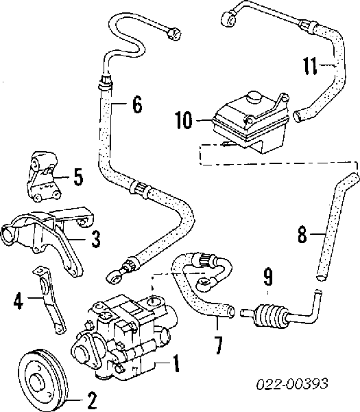 Polea de la bomba de la servodirección para Audi 80 (81, 85, B2)