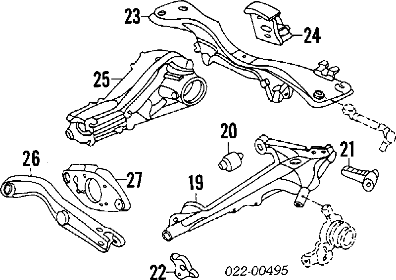 Brazo suspension (control) trasero inferior izquierdo para Audi A6 (4A, C4)