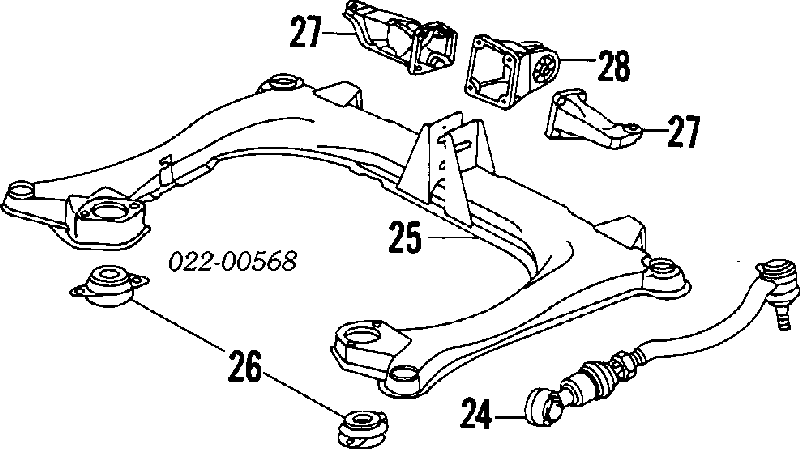 Barra oscilante, suspensión de ruedas, eje trasero para Audi 80 (89, 89Q, 8A, B3)