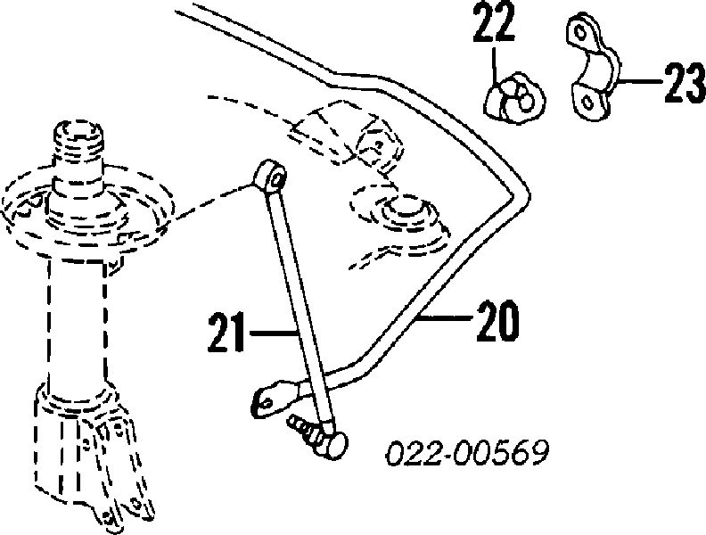 855411335A VAG buje interior del estabilizador delantero