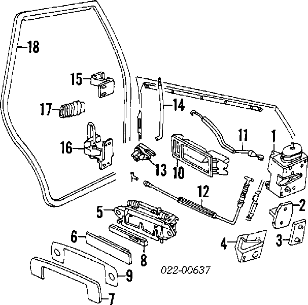 Bisagra de puerta trasera derecha 4A0833412A VAG/Audi