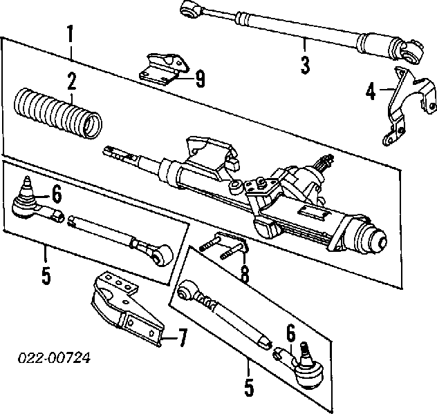Amortiguador de dirección para Audi 80 (8C, B4)