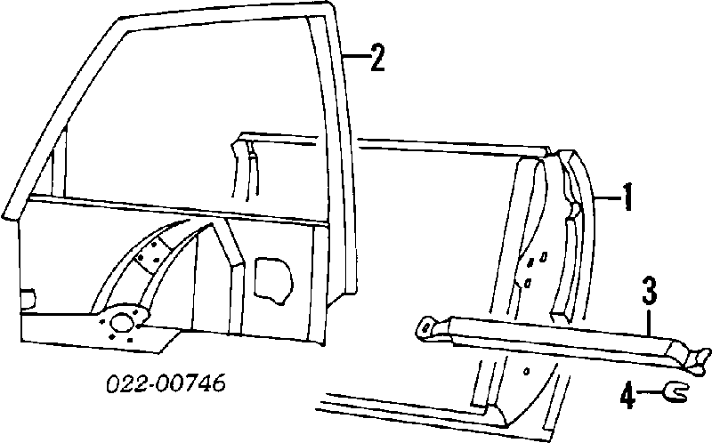 Puerta de coche, delantera, derecha para Audi 90 (89, 89Q, 8A, B3)