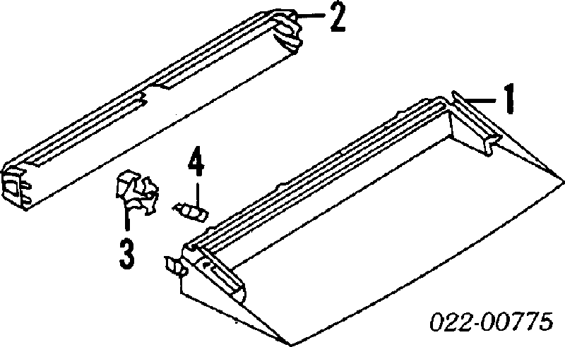 Luz central de freno para Audi 80 B3 89, 89Q, 8A