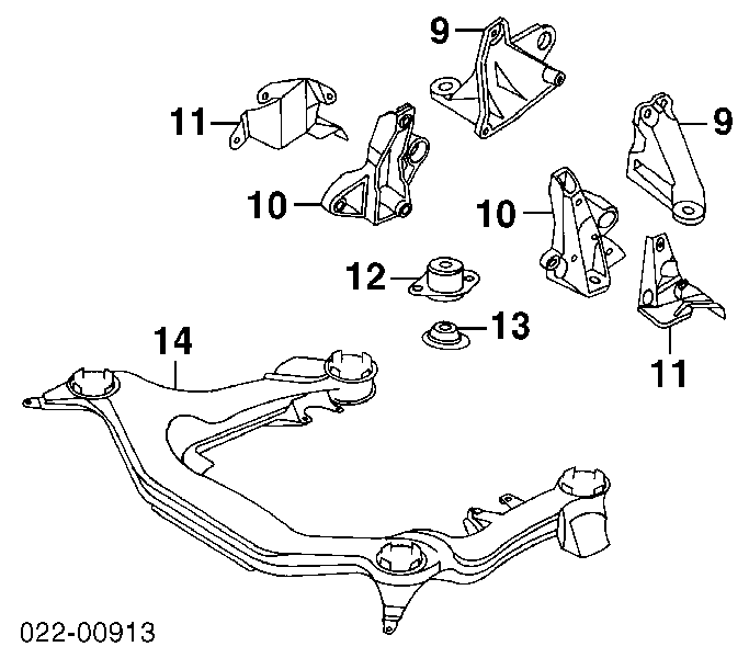 8D0399113AH VAG montaje de transmision (montaje de caja de cambios)