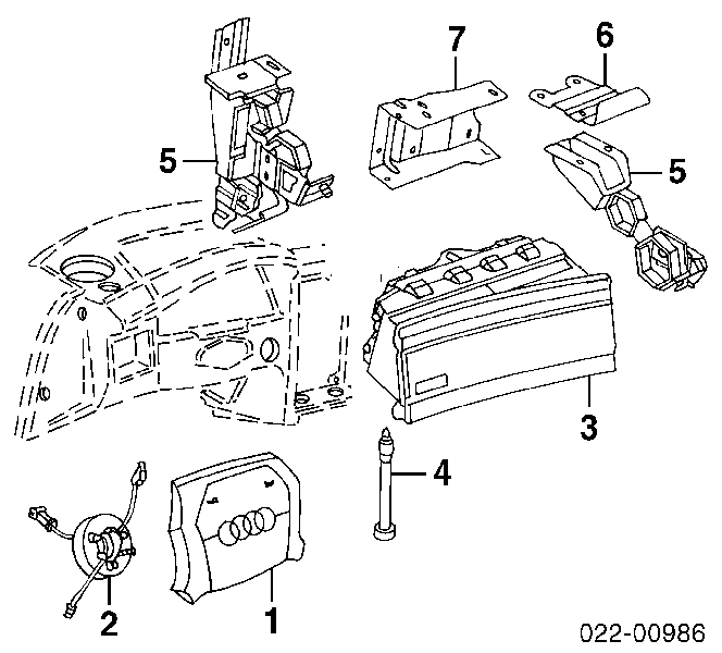 Anillo de AIRBAG para Audi A6 (4A, C4)