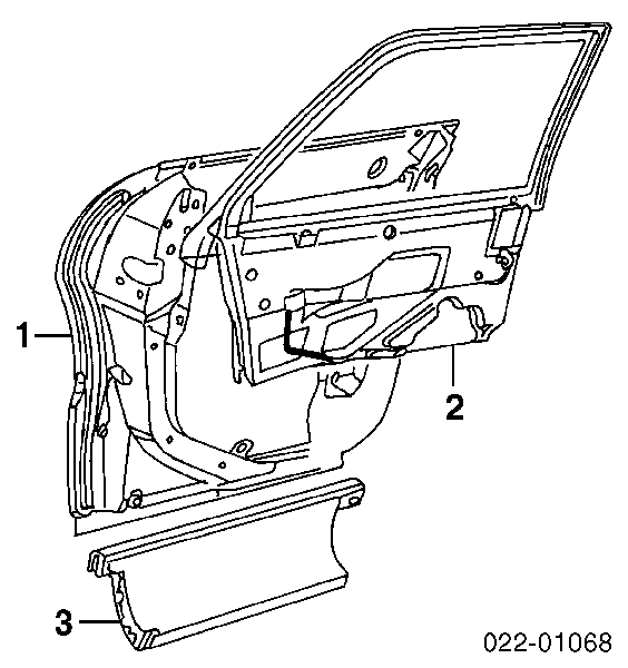 Puerta trasera izquierda para Audi A8 (4D2, 4D8)