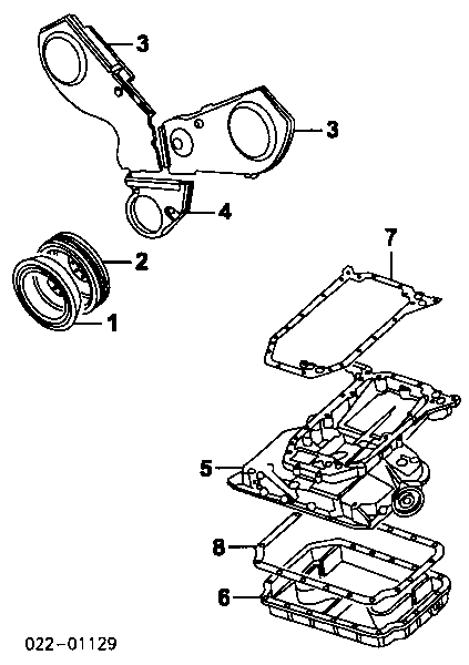 Tapa de correa de distribución izquierda para Audi 80 (8C, B4)