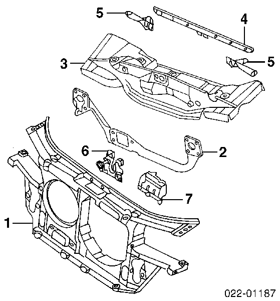 Soporte de radiador completo (panel de montaje para foco) para Audi A6 (4A, C4)