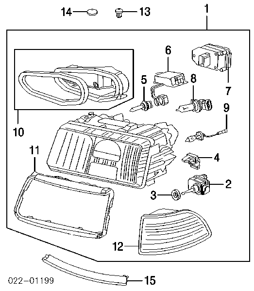 Elemento de regulación del alcance de faros VAG 4D0941295