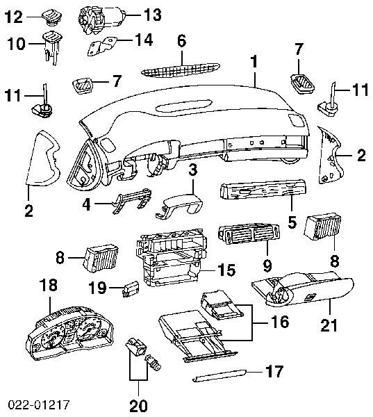 Moldura Tablero De Instrumentos "Torpedo" Derecho para Audi A6 (4B, C5)