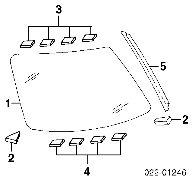 4B5845501AB VAG luneta trasera