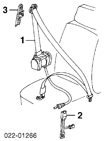 Cinturón de seguridad delantero derecho Audi A6 (4B, C5)