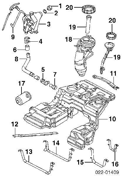 Tanque de combustible para Audi A8 (4D2, 4D8)