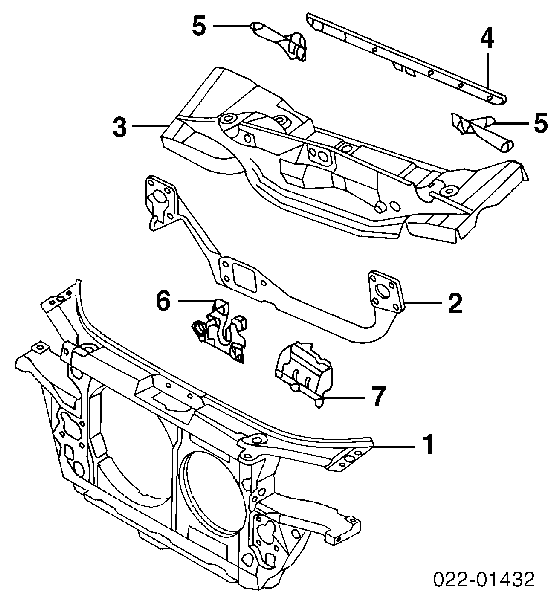 4B3805588C VAG soporte de radiador completo