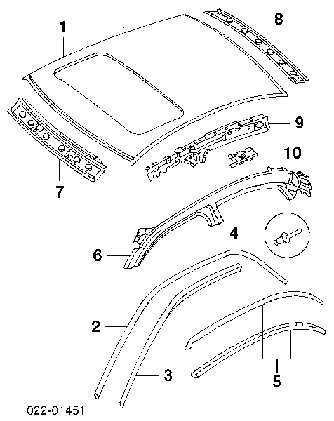 Techo de coche para Audi A6 (4B, C5)